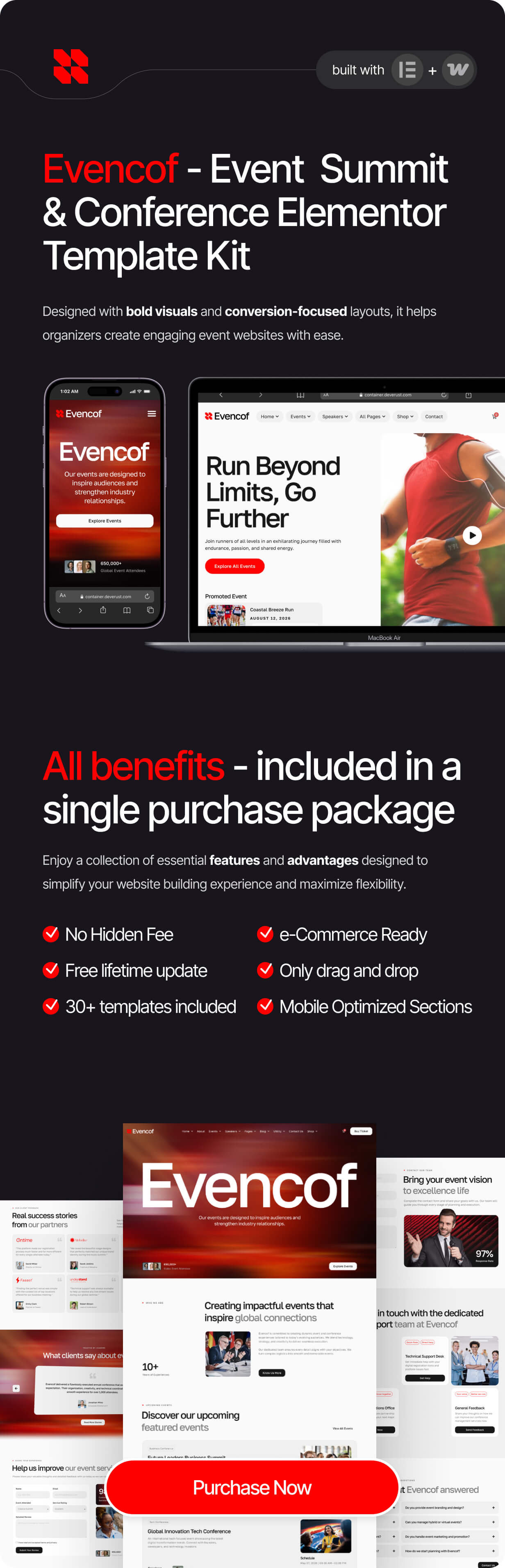 Evencof  - Event & Conference  Elementor Template Kit