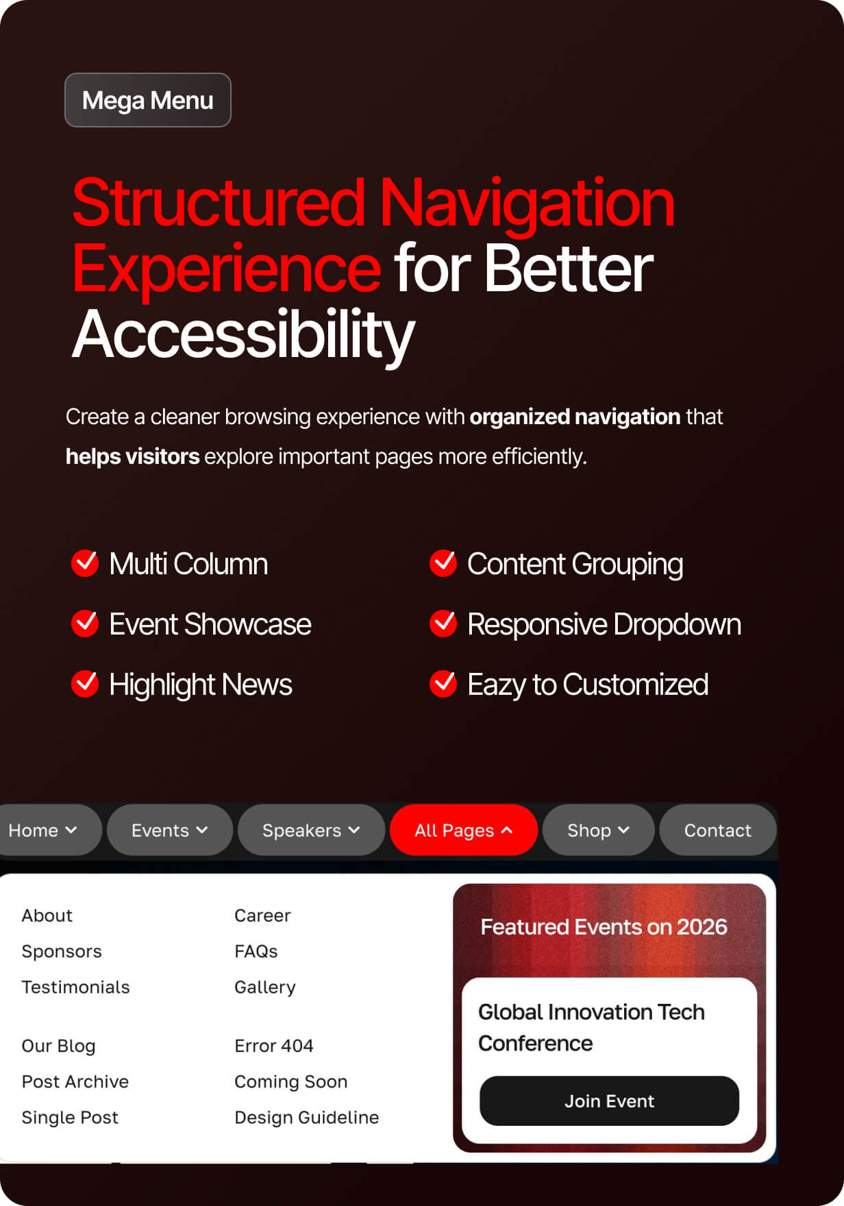 Evencof  - Event & Conference  Elementor Template Kit